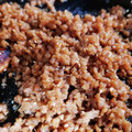 MIZU14's cooksnap of when they made 鶏そぼろ☆簡単しっとりめんつゆお弁当に.