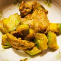 にしこ∞'s cooksnap of when they made 鶏肉とアボカドのわさび醤油炒め.