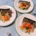 yesmama's cooksnap of when they made 鯖の焼きびたし　with　玉葱＆人参♪.