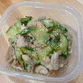 37ぱぁ♡'s cooksnap of when they made 簡単　時短　豚しゃぶ味噌胡麻キュウリ和え.