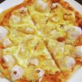emihappi's cooksnap of when they made 明太マヨ餅ピザ♪.