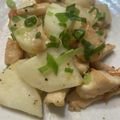 カメリア22's cooksnap of when they made 鶏胸肉と長いもの塩炒め.