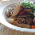 もすろー's cooksnap of when they made 豚肉とごぼうのシンプルな煮物。.