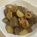 papikun's cooksnap of when they made ♪じゃがいもとちくわと蒟蒻の煮物♪.