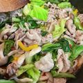クックWBAF43☆'s cooksnap of when they made 豚バラとキャベツ、しめじのピリ辛塩ダレ丼.