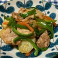 クックWZ3WQY☆'s cooksnap of when they made 豚とじゃが芋、ピーマン炒め.