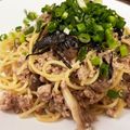 あずちゃびん's cooksnap of when they made 秋の味覚！豚ひき肉とキノコの和風パスタ.