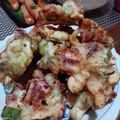 ひっこ's cooksnap of when they made ◆イカゲソと葱のかき揚げ◆.