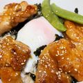 ゆずこゆず's cooksnap of when they made 温玉のせ鶏照り焼き丼.