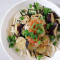 umi☆neco's cooksnap of when they made 茄子と蓮根のサクサク冷しうどん.
