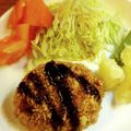 *suzuko*'s cooksnap of when they made 揚げない♪メンチカツ.