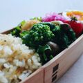 hiroerico's cooksnap of when they made 菜の花としめじの辛子和え✿.