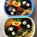 Chaaa_room's cooksnap of when they made キャラ弁☆まっくろくろすけ・簡単おにぎり.