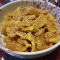野菜大好きミーバ☆'s cooksnap of when they made たくあんリメイク☆甘辛ごま油炒め.