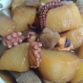 ゆずカフェ's cooksnap of when they made ☺圧力鍋で柔らかタコと大根煮☺.