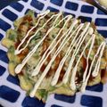 リラシャン's cooksnap of when they made 小松菜deお好み焼き.