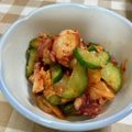 okura_k's cooksnap of when they made ★お刺身残ったら★タコとキムチとキュウリ.