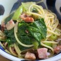 猫山五郎's cooksnap of when they made チンゲン菜とベーコンの★和風パスタ★.