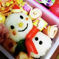 三人の天使ママ☆'s cooksnap of when they made クリスマスに♪雪だるまちゃん＊キャラ弁.