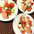 ふたごゆき's cooksnap of when they made 鮭のムニエルごろごろ野菜のすし酢ソース.