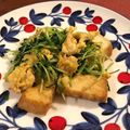 keiO3's cooksnap of when they made ラー油で簡単！厚揚げと豆苗のピリ辛炒め.