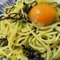 momop★'s cooksnap of when they made 大葉たっぷり塩昆布バターパスタ.