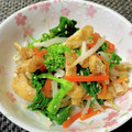 ☆３匹の子ぶた☆'s cooksnap of when they made 春先取り！菜の花ともやしと油揚げのお浸し.