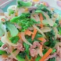 ☆３匹の子ぶた☆'s cooksnap of when they made なばなと豚肉の生姜味噌炒め.