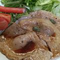 クックZTZ10H☆'s cooksnap of when they made 豚生姜焼き用肉の刻み青じそチューブ掛け♡.