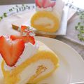 KRMAMA1207's cooksnap of when they made 材料は３つだけ！簡単、定番のロールケーキ.