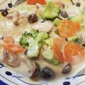yamama10's cooksnap of when they made ◆鶏もも肉ときのこのクリーム煮♪.