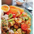 ＴＷＯＨＥＡＲＴＳ's cooksnap of when they made えび＆アボカド＆トマトのガーリック炒め.