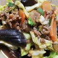 クックHBQ370☆'s cooksnap of when they made なすピーマン茗荷キャベツ回鍋肉風中華炒め.