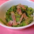 nekoland's cooksnap of when they made ★ゴーヤとベーコンのごまウマっ★.