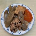 amjkao's cooksnap of when they made ニンニクと胡麻油香る豚肉と厚揚げ大根煮.