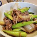 Ra16's cooksnap of when they made 牛肉とアスパラガスのオイスター炒め.