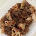hrmta's cooksnap of when they made 簡単副菜★蓮根と蒟蒻の甘辛おかか炒め.