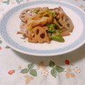yesmama's cooksnap of when they made 豚・蓮根･蒟蒻炒め.