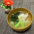 Laufen's cooksnap of when they made ヒラメのアラ汁（生わかめと生姜）.