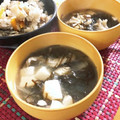 フジぽん's cooksnap of when they made 簡単★生もずくと豆腐舞茸のお味噌汁.