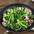 mineko55's cooksnap of when they made 春の味♡菜の花とあさりの酒蒸し.