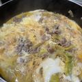 toshio39's cooksnap of when they made 白菜大量消費☆牛バラ肉と白菜の卵とじ丼.