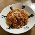 ずっき～な♪'s cooksnap of when they made 根菜たっぷりのミートソース風パスタ.