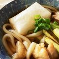 黒柴はな♪'s cooksnap of when they made お餅のせ鶏肉うどん。【力うどん】.