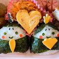 a7700a's cooksnap of when they made ひな祭りキャラ弁＊三角おむすびdeお雛様.