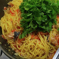 ナカミチ's cooksnap of when they made 簡単！さば缶とトマトのスパゲッティ.