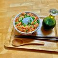 komutatata's cooksnap of when they made 温玉鮭しらす丼.
