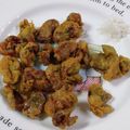 とみぃ11's cooksnap of when they made そら豆の皮の天ぷら カレー風味 おつまみ.