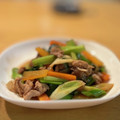 ほのぼのいっこ's cooksnap of when they made ＊豚こまと小松菜のアジアン炒めごはん＊.
