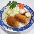 ＠迷子＠'s cooksnap of when they made マッシュポテトの肉巻きコロッケ.
